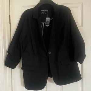 NWT torrid black mid sleeve blazer